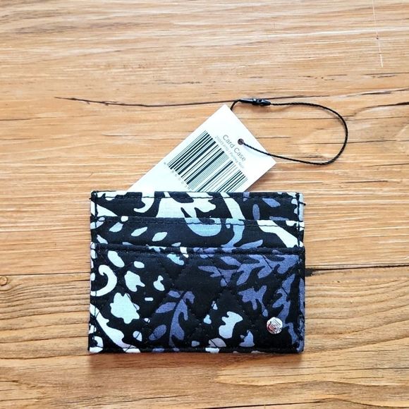 Vera Bradley Card Case Paisley Noir NWT - Picture 3 of 3